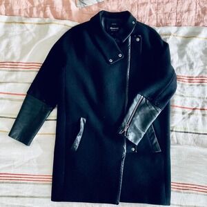 Wool and leather black madewell